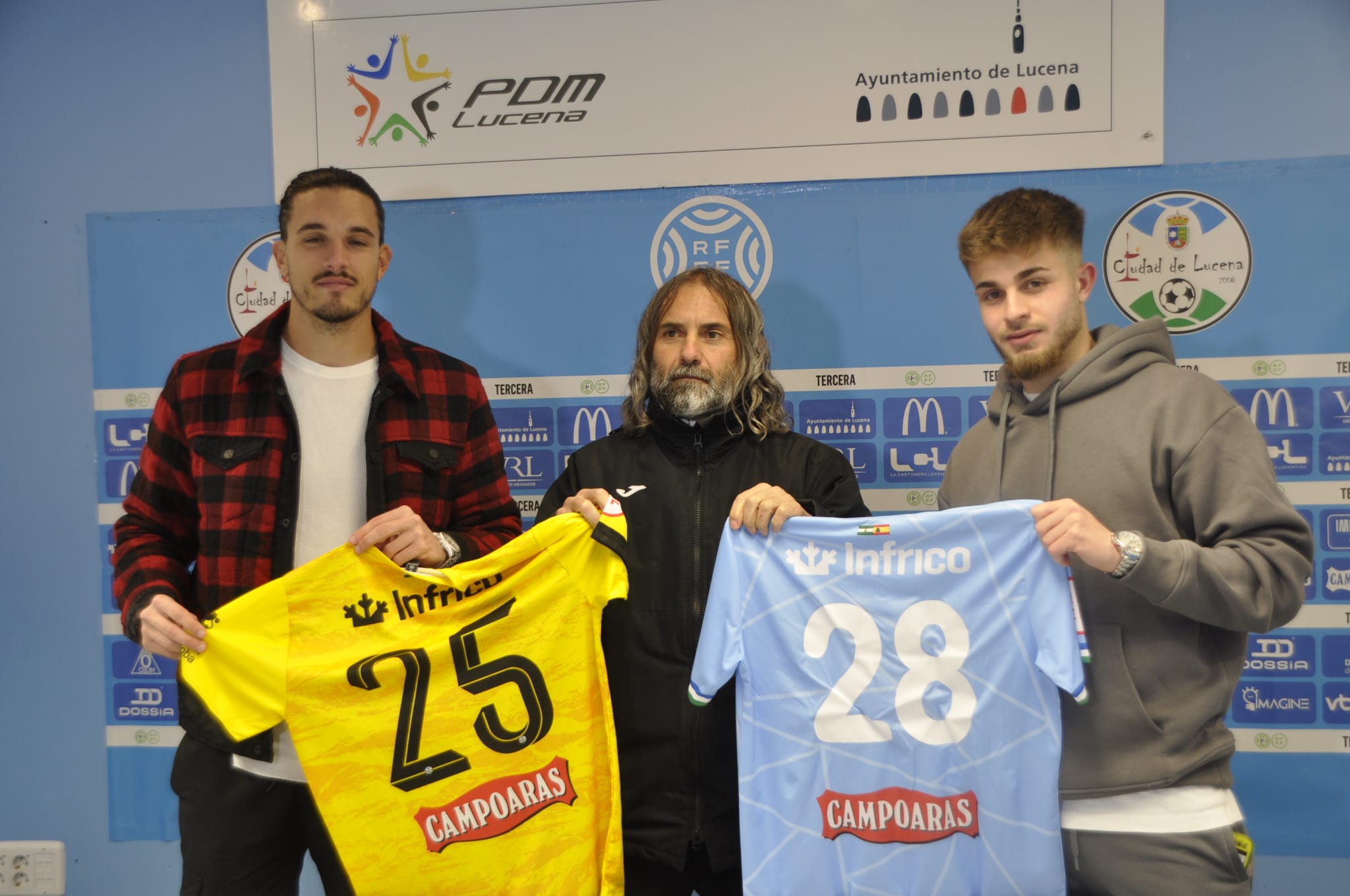 Presentación de Luisma Tovar y Rafa Manosalva como nuevos jugadores del CD Ciudad de Lucena