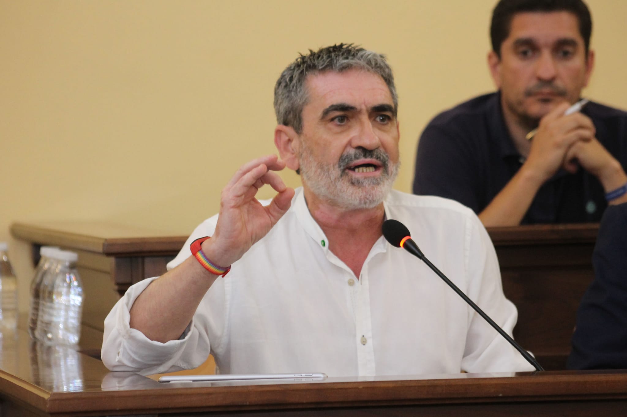 Miguel Villa durante una intervención en un pleno municipal reciente