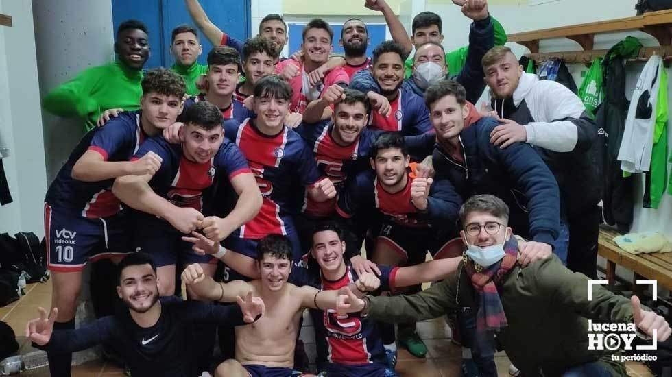  Los jugadores del Lucecor festejan el triunfo contra el Atlético Palma del Río 