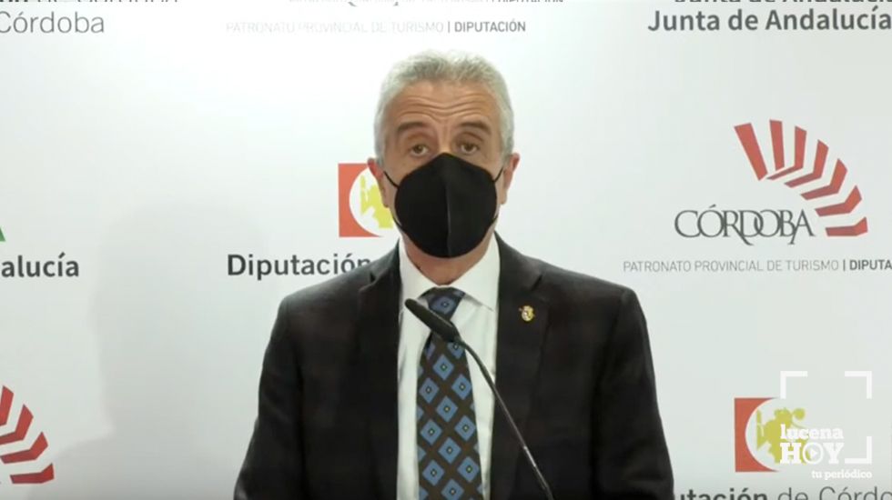  Juan Pérez durante la presentación del certamen en FITUR 