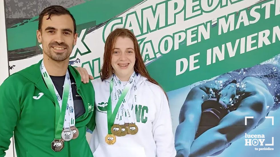  Cristian Go?mez y Elia Mari?a Cuenca en el campeonato andaluz de natación 