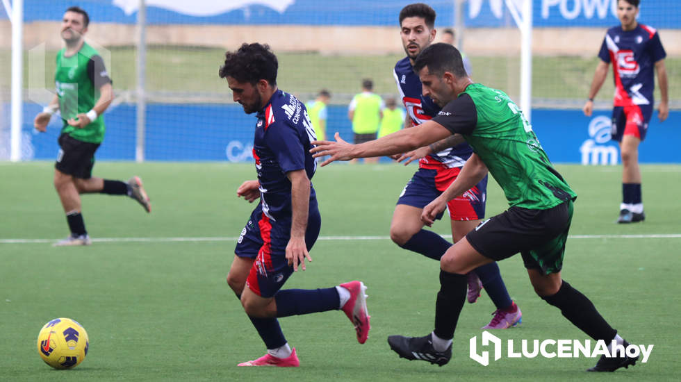 Una jugada del partido de la primera vuelta entre CD Lucecor y AD Bujalance