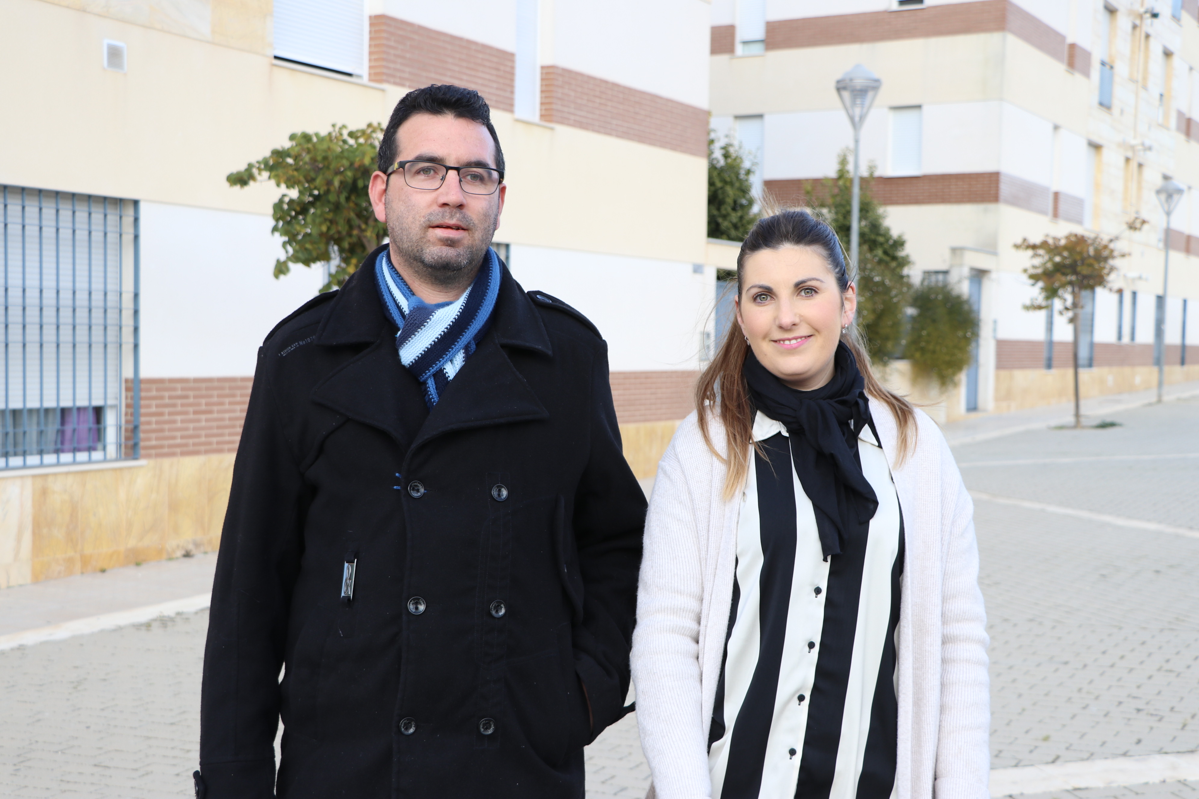 María del Mar Díaz y Daniel Jiménez, miembros de la junta directiva de la nueva asociación de vecinos