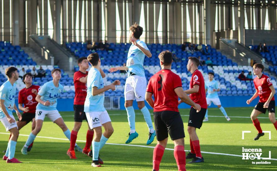 DEPORTE BASE / GALERÍA: El Juvenil A de la Fundación Lucena CF mantiene vivas sus aspiraciones de ascenso tras derrotar al Egabrense (2-1). Las fotos del partido