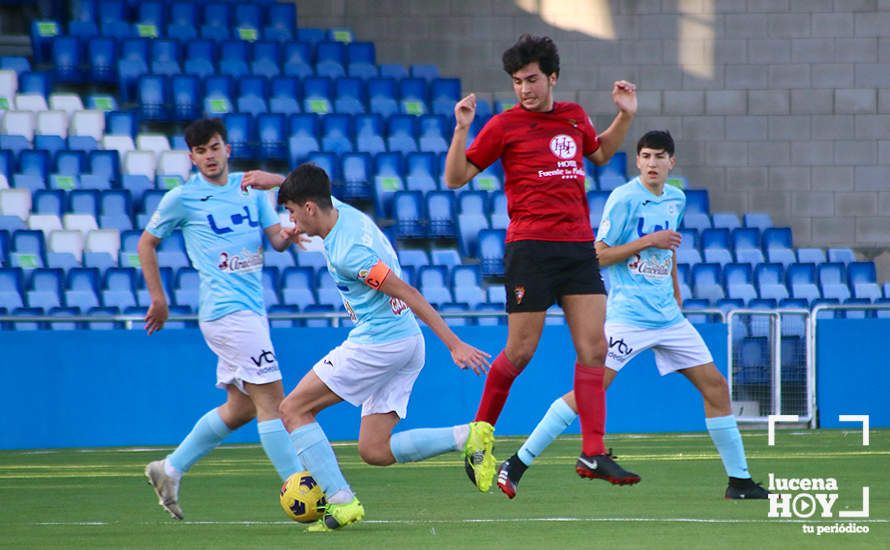 DEPORTE BASE / GALERÍA: El Juvenil A de la Fundación Lucena CF mantiene vivas sus aspiraciones de ascenso tras derrotar al Egabrense (2-1). Las fotos del partido