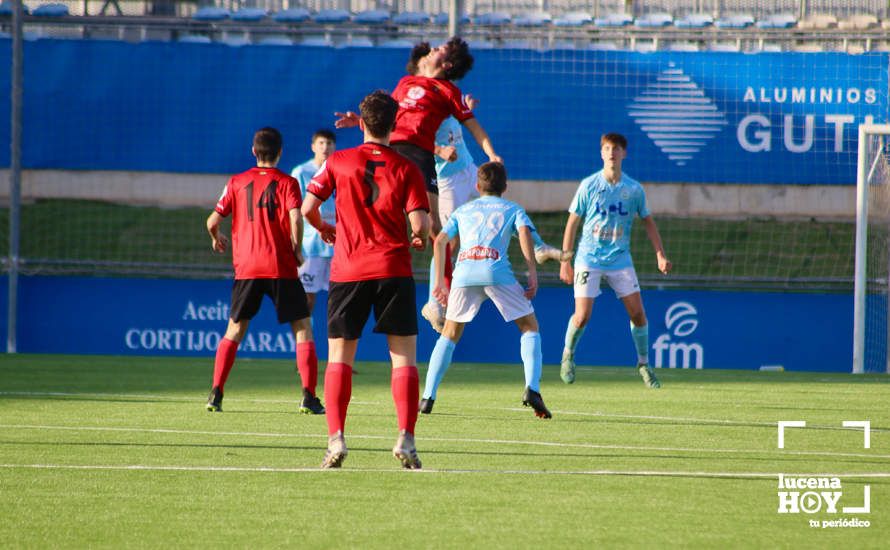 DEPORTE BASE / GALERÍA: El Juvenil A de la Fundación Lucena CF mantiene vivas sus aspiraciones de ascenso tras derrotar al Egabrense (2-1). Las fotos del partido