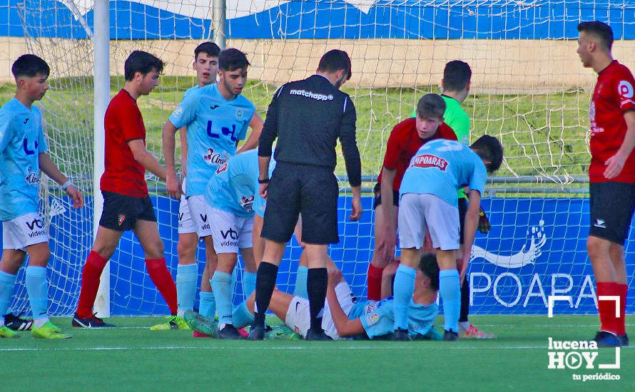 DEPORTE BASE / GALERÍA: El Juvenil A de la Fundación Lucena CF mantiene vivas sus aspiraciones de ascenso tras derrotar al Egabrense (2-1). Las fotos del partido