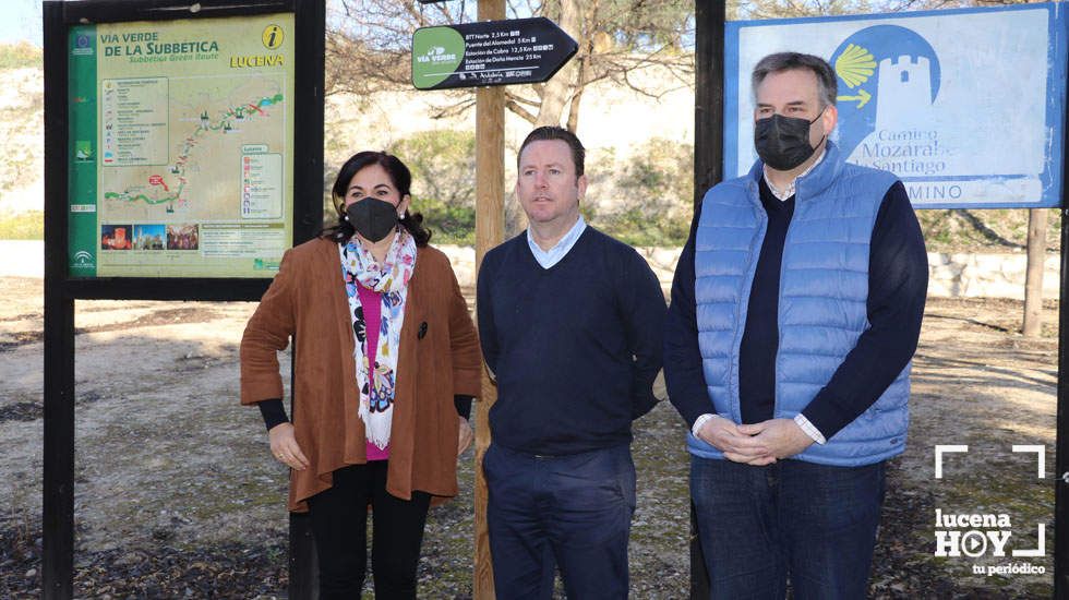  Miembros del grupo municipal del PP esta mañana en la Vía Verde 