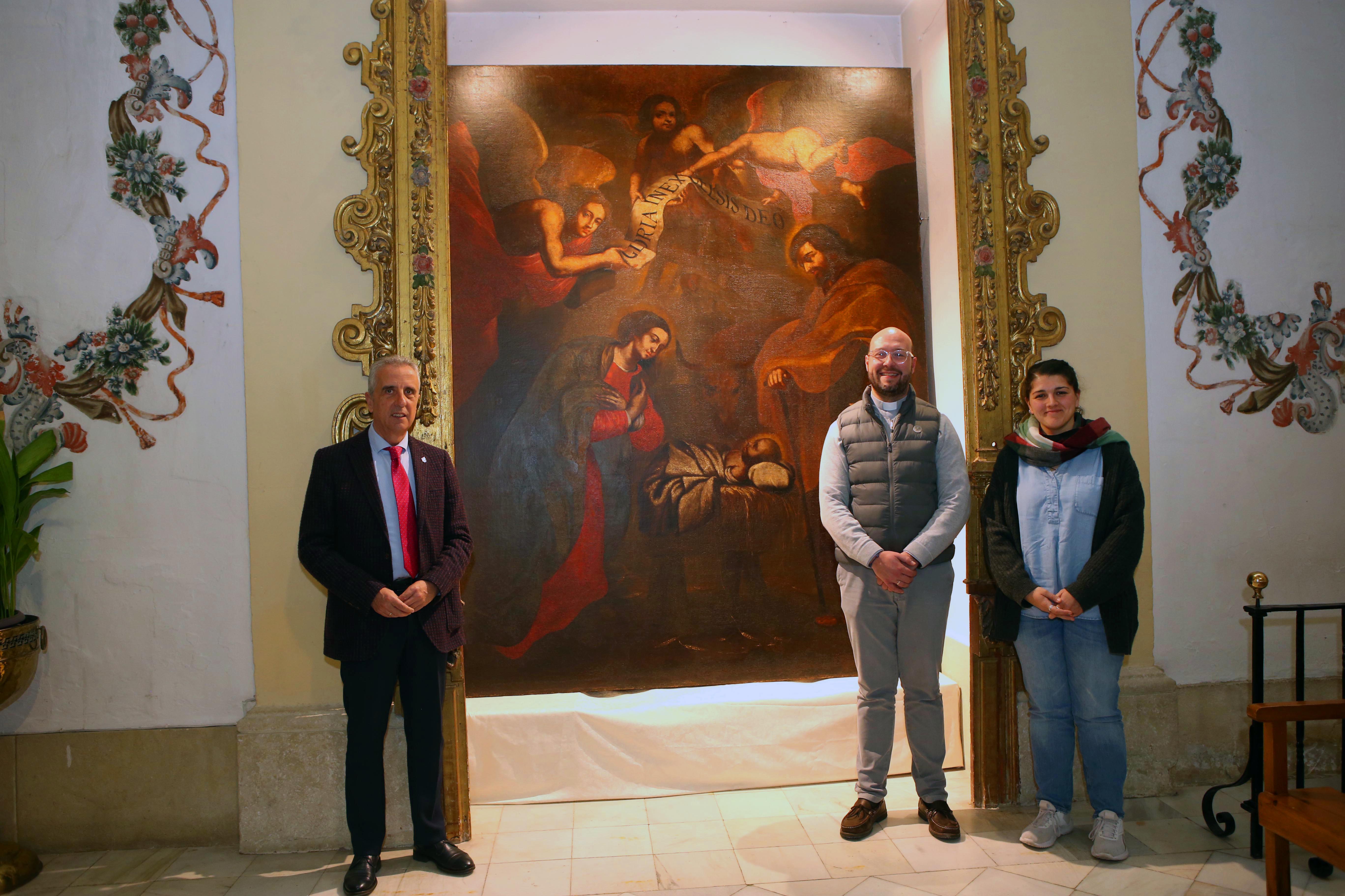 Presentación del óleo del siglo XVI restaurado en la parroquia del Carmen