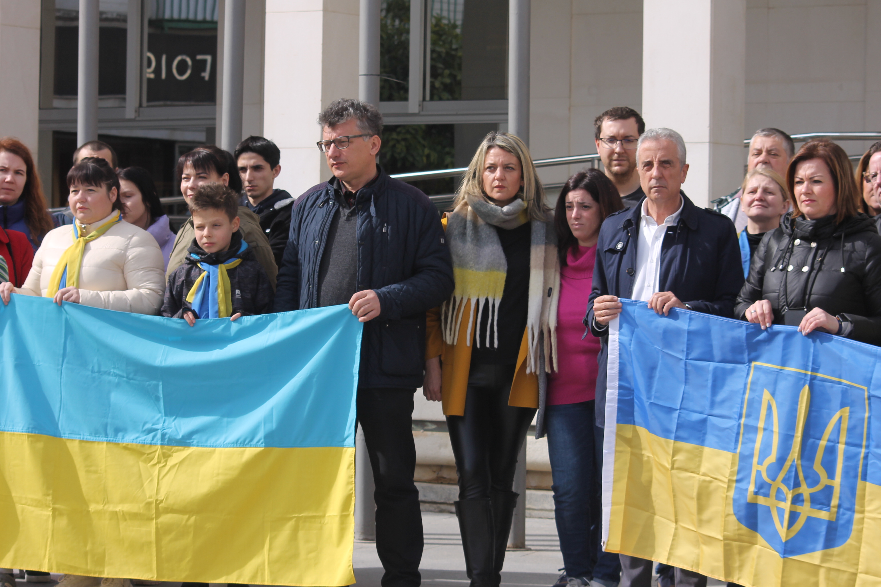 Concentración silenciosa por el aniversario de la guerra en Ucrania