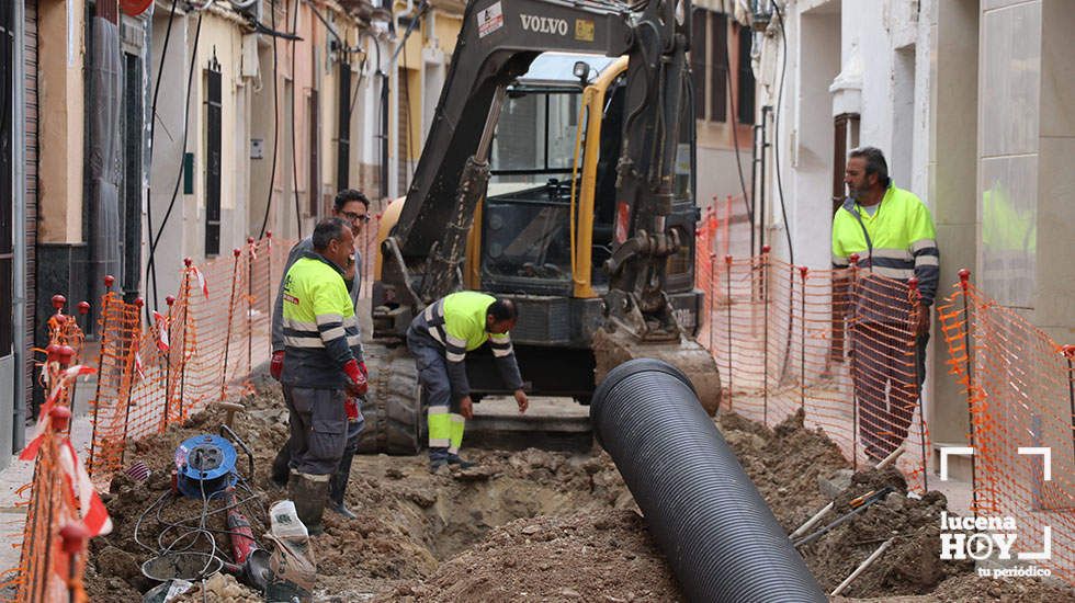  Estado actual de los trabajos en la calle Palacios 