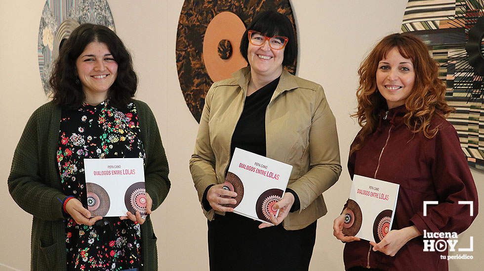  Mamen Beato, Pepa Cano y Anita Montes durante la presentación de la muestra 