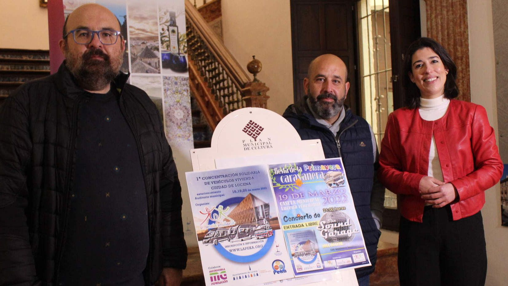  Ángel Rivas, Miguel González y Teresa Alonso en la presentación del evento 