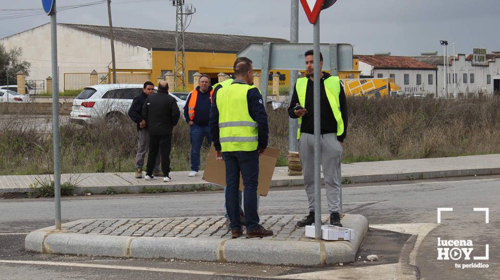  Un piquete informativo durante la semana pasada en la zona de Los Polvillares 